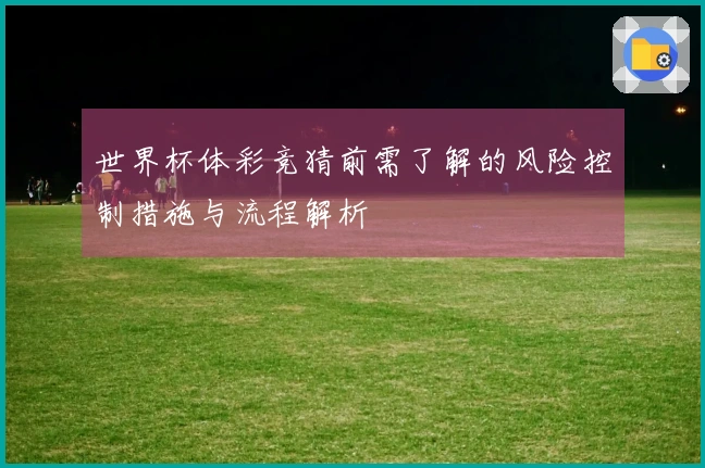 世界杯体彩竞猜前需了解的风险控制措施与流程解析